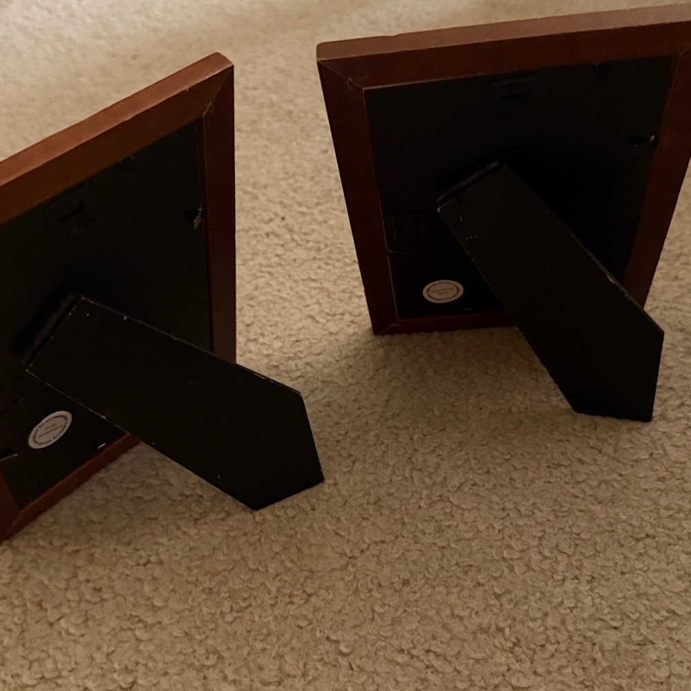 Set of Two Brown Wooden Picture Frames - Picture 3 of 3